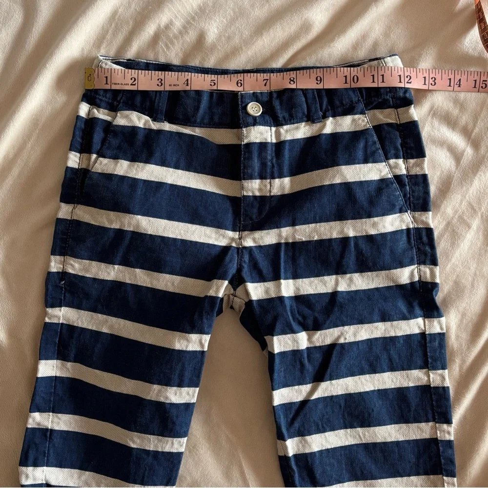 Mayoral Kids Shorts in Navy and Cream Stripes